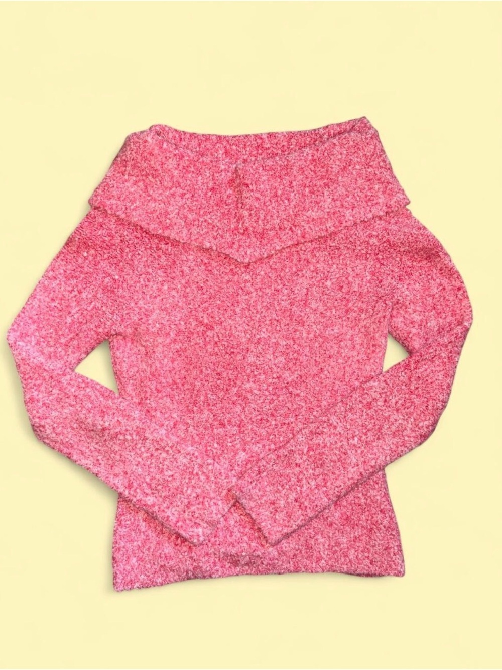 Moda International Cozy Pink Off-Shoulder Sweater